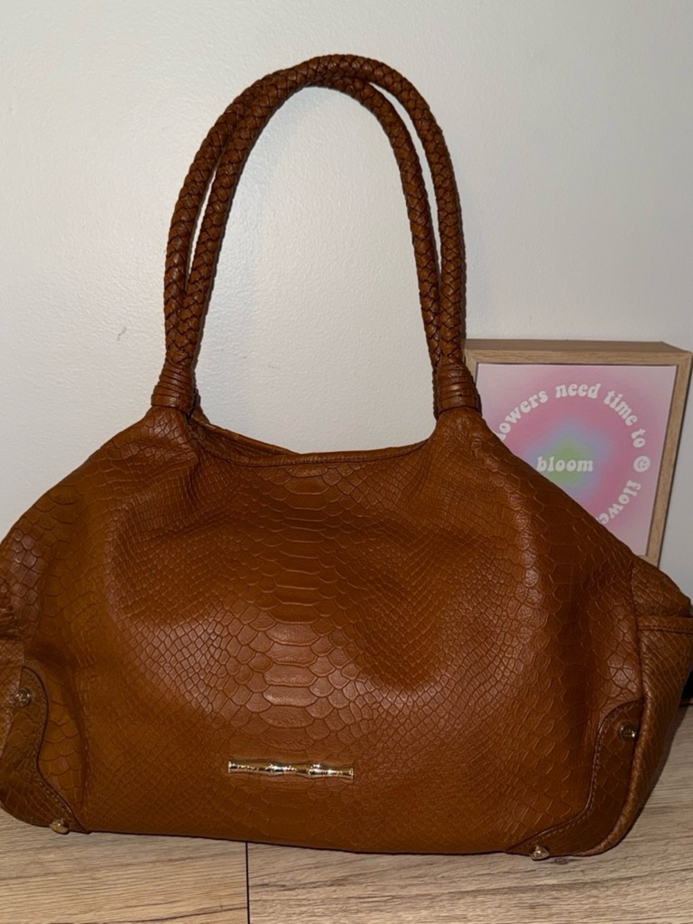 Elaine Turner Brown Leather Shoulder Bag